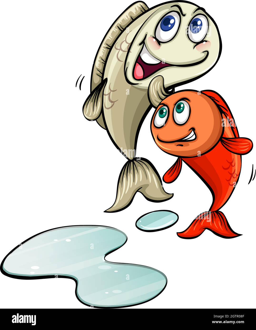 Illustration two fishes Stock Vector Images Alamy