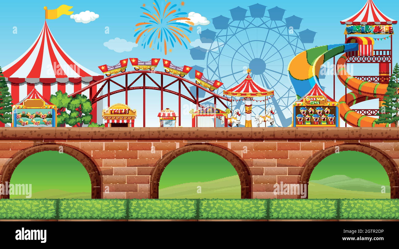 A scene of funfair Stock Vector Image & Art - Alamy