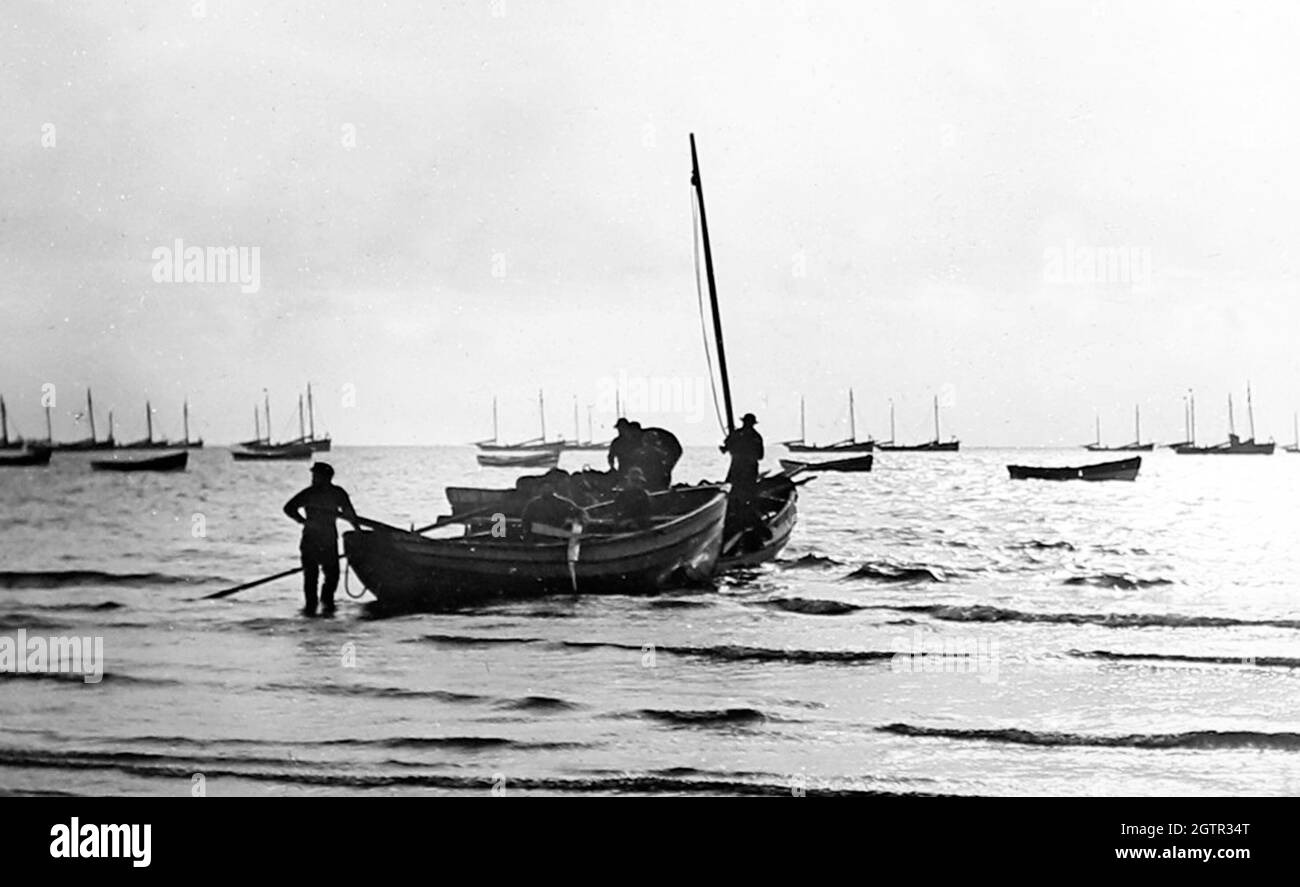 Filey fishing boats Black and White Stock Photos & Images - Alamy