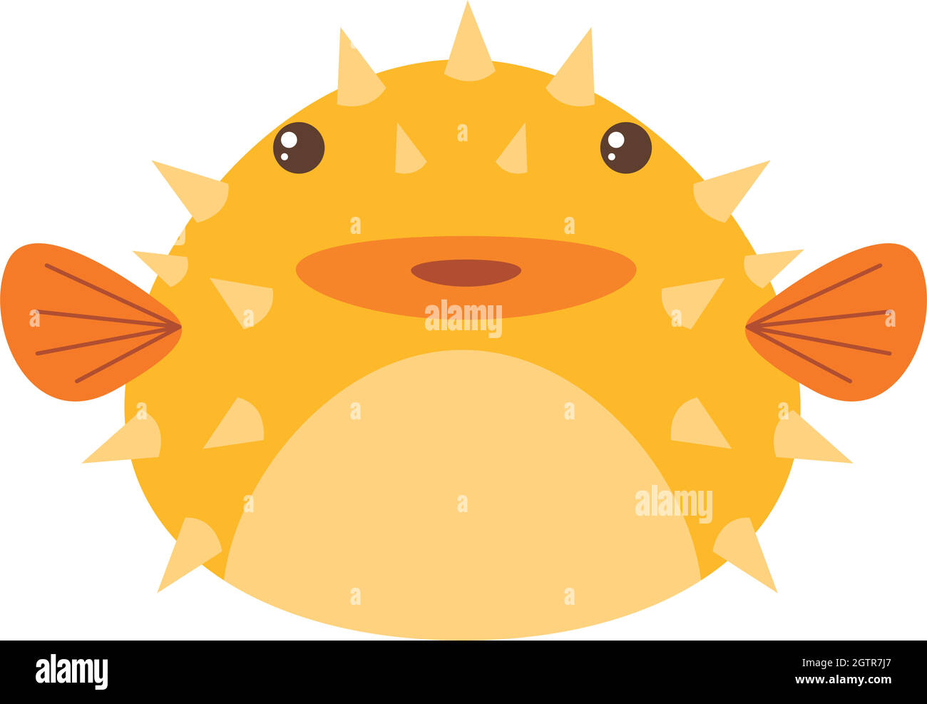 Puffer fish on white background Stock Vector Image & Art - Alamy