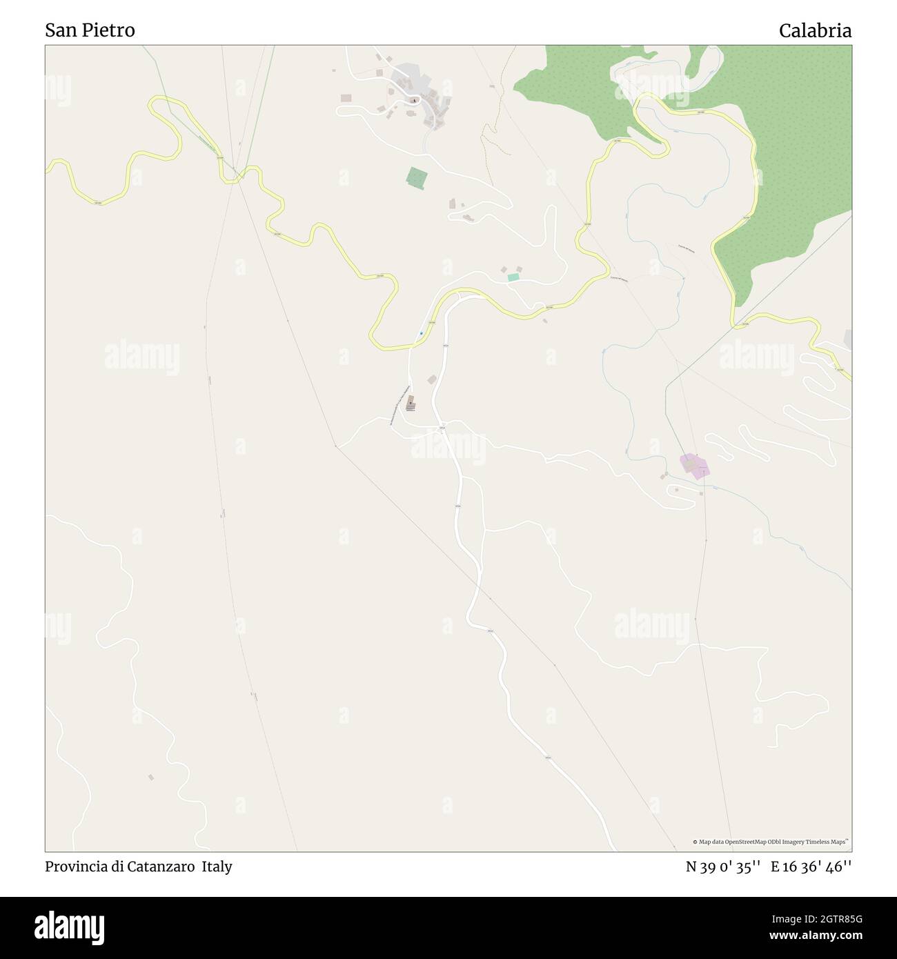 San Pietro Italy Map San Pietro, Provincia Di Catanzaro, Italy, Calabria, N 39 0' 35'', E 16 36'  46'', Map, Timeless Map Published In 2021. Travelers, Explorers And  Adventurers Like Florence Nightingale, David Livingstone, Ernest Shackleton,