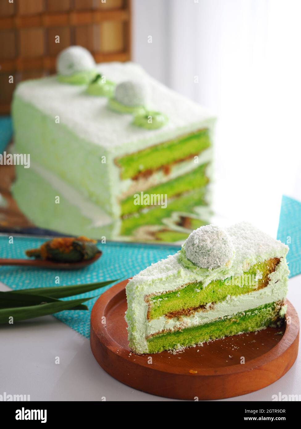 Close Up Of Klepon Cake In Plate On Table Stock Photo Alamy