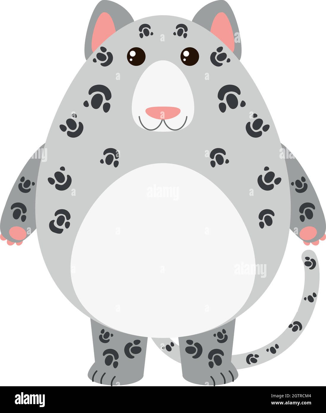 Leopard with round body Stock Vector