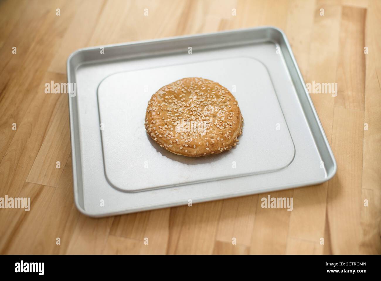 High Angle View Of Biscuit On Table Stock Photo