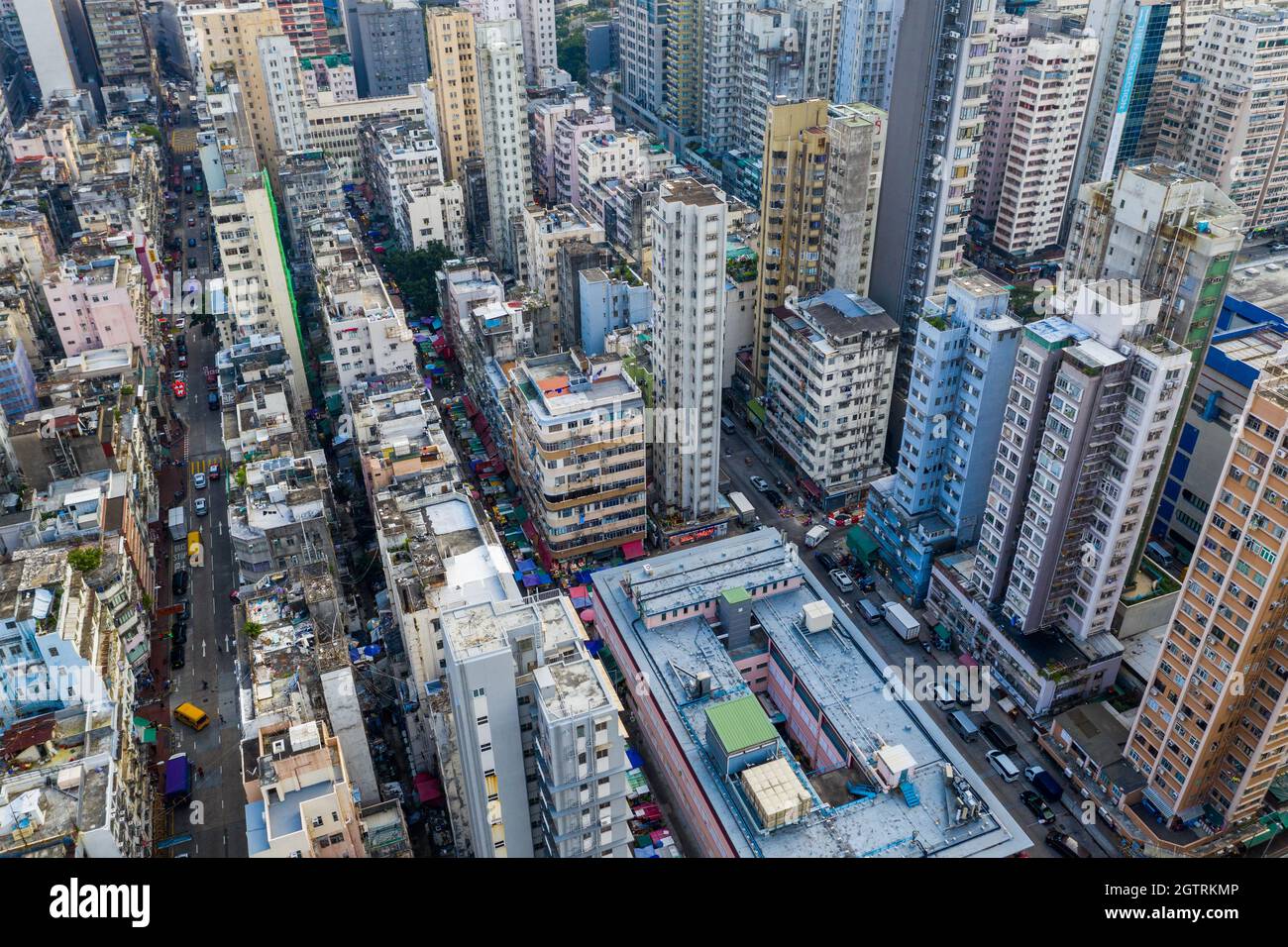 Aerial View Of Modern Buildings In City Stock Photo - Alamy