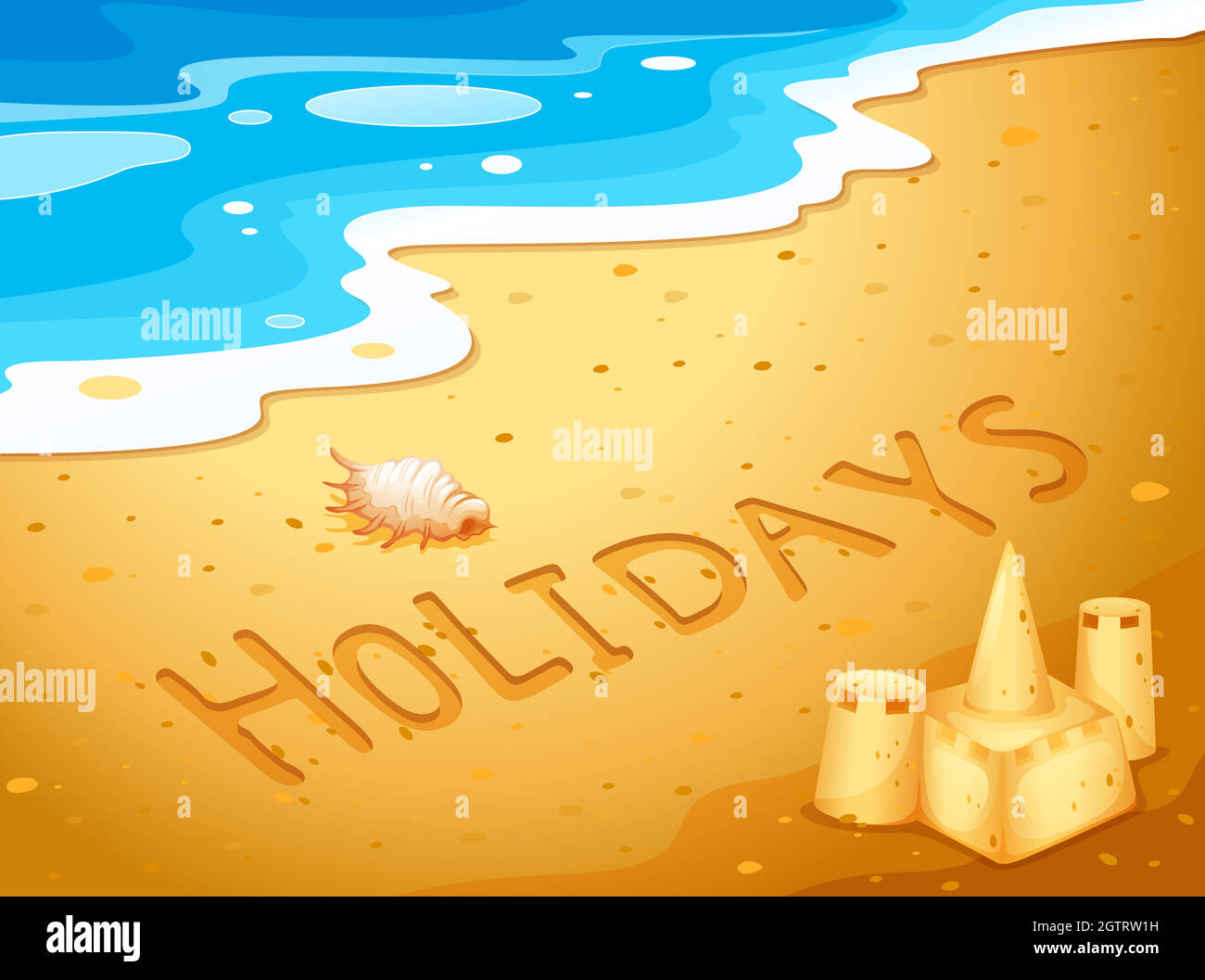 Holiday at the beach Stock Vector Image & Art - Alamy