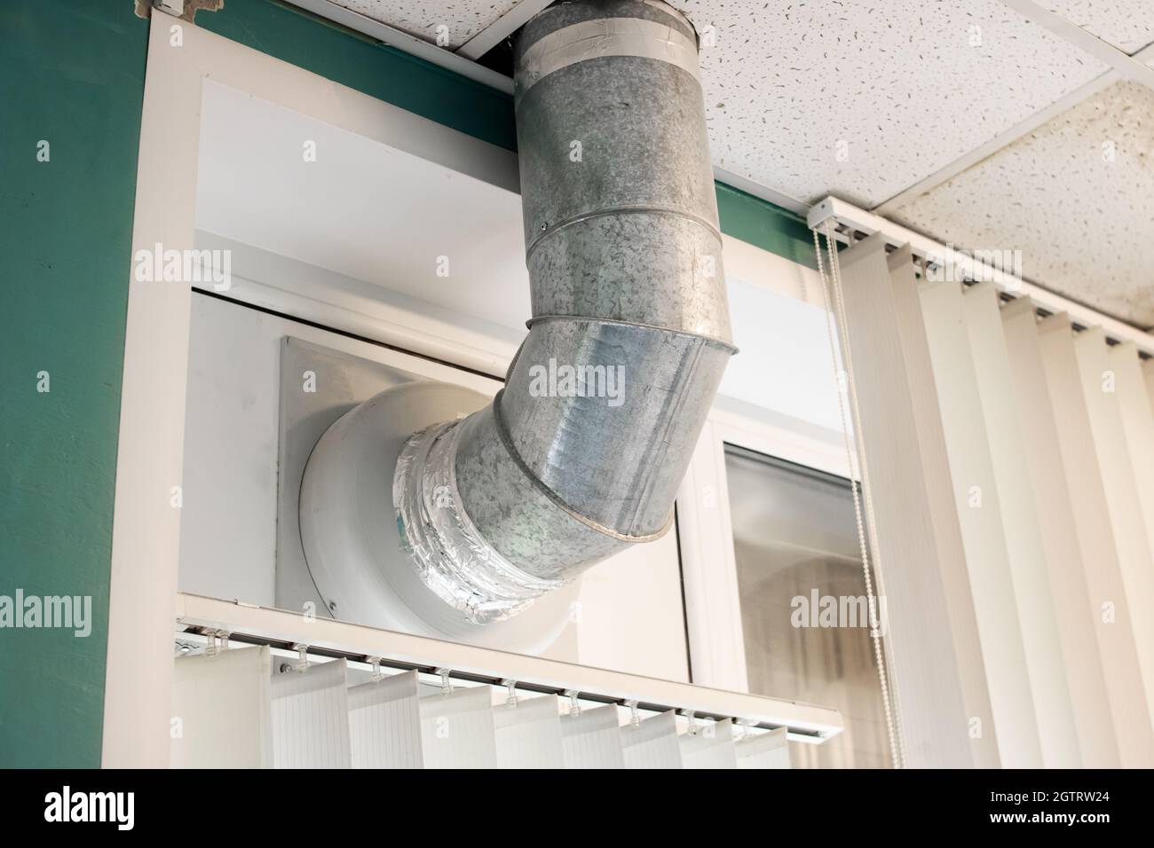 Fixing Ventilation Pipe To Exterior Wall Using a Mounting Installation Foam  Stock Photo - Image of alternative, pipe: 230031818