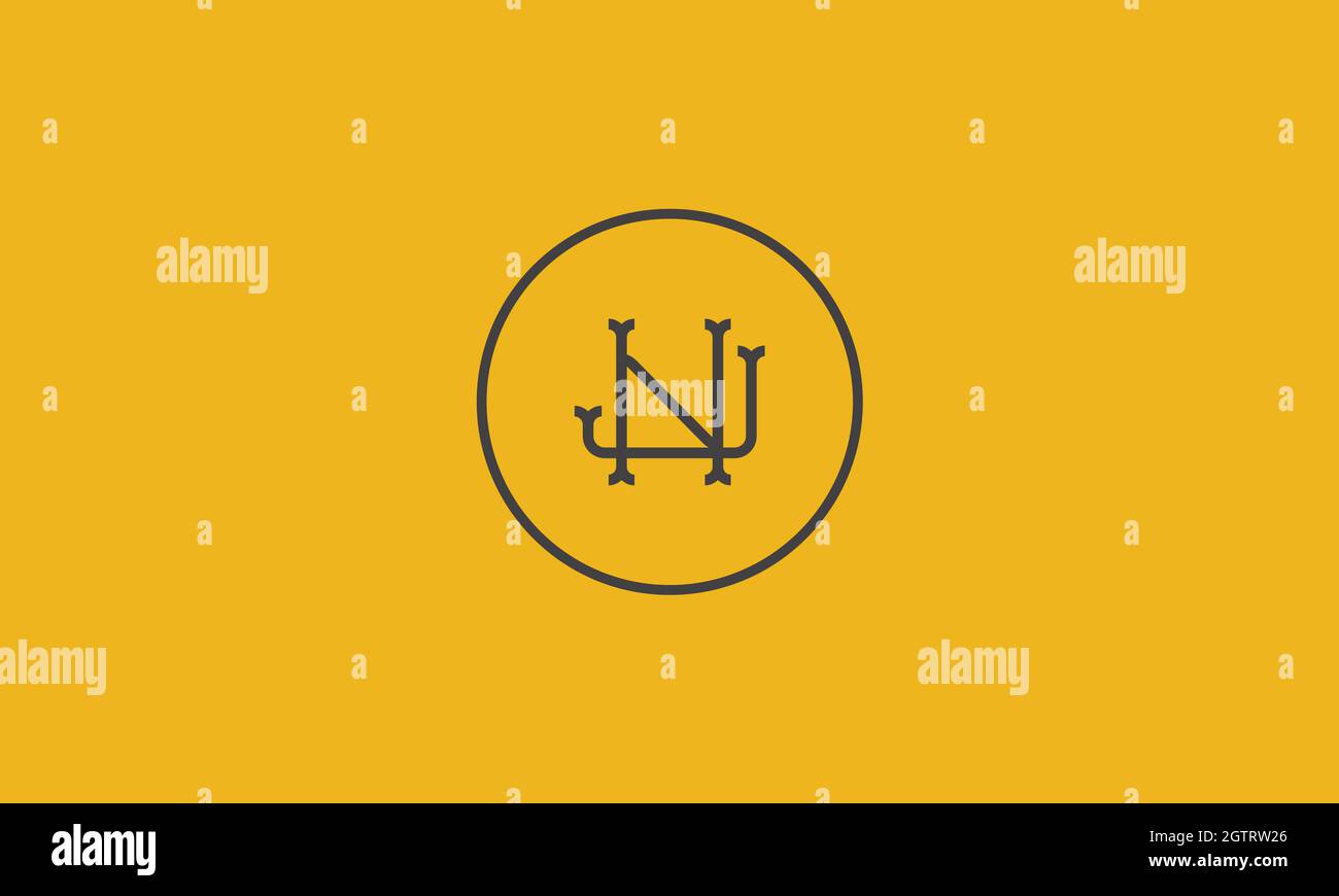 letters jn logo design with negative space effect for illustration use ...