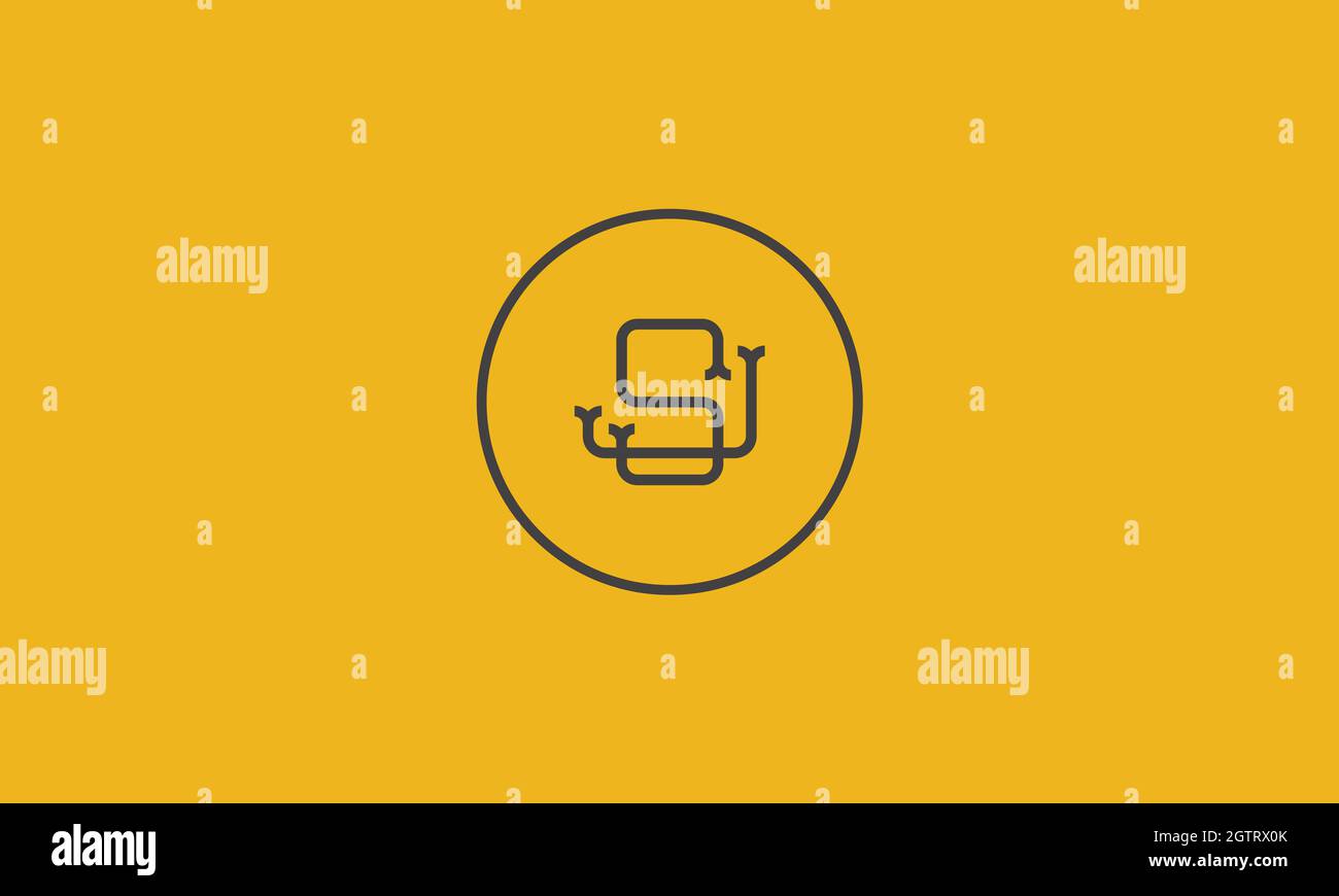 letters js logo design with negative space effect for illustration use