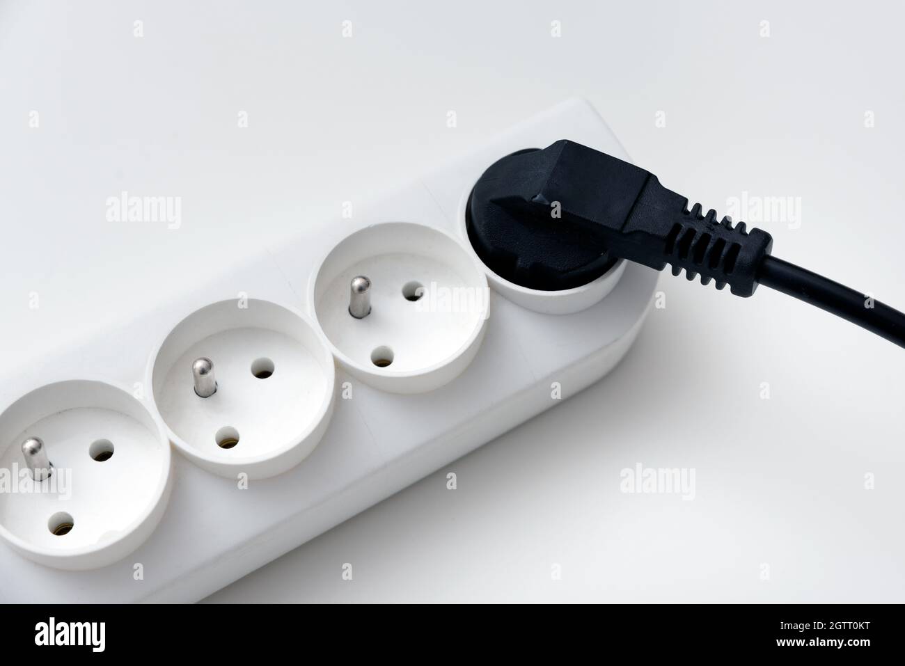 Electrical outlet, concept of rising electricity prices Stock Photo