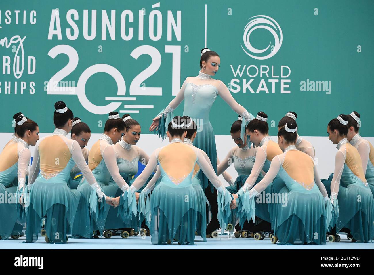 SINCRO ROLLER, Italy, performing in Precision at Artistic Skating World