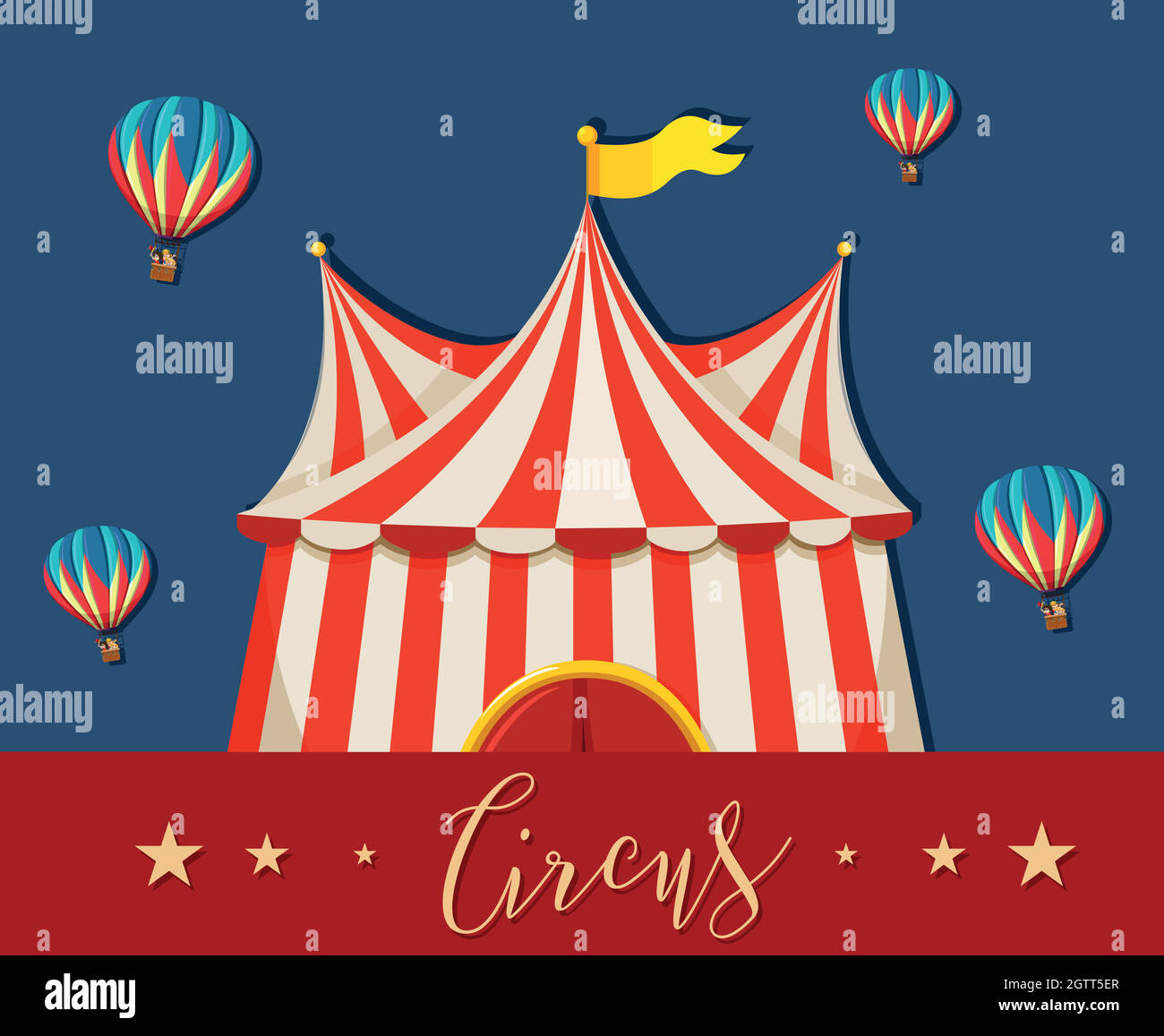 Circus, fun fair, amusement park theme template Stock Vector Image ...
