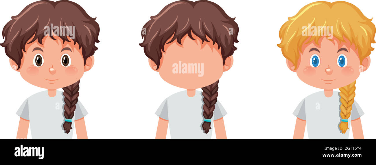 Set of girl character Stock Vector Image & Art - Alamy