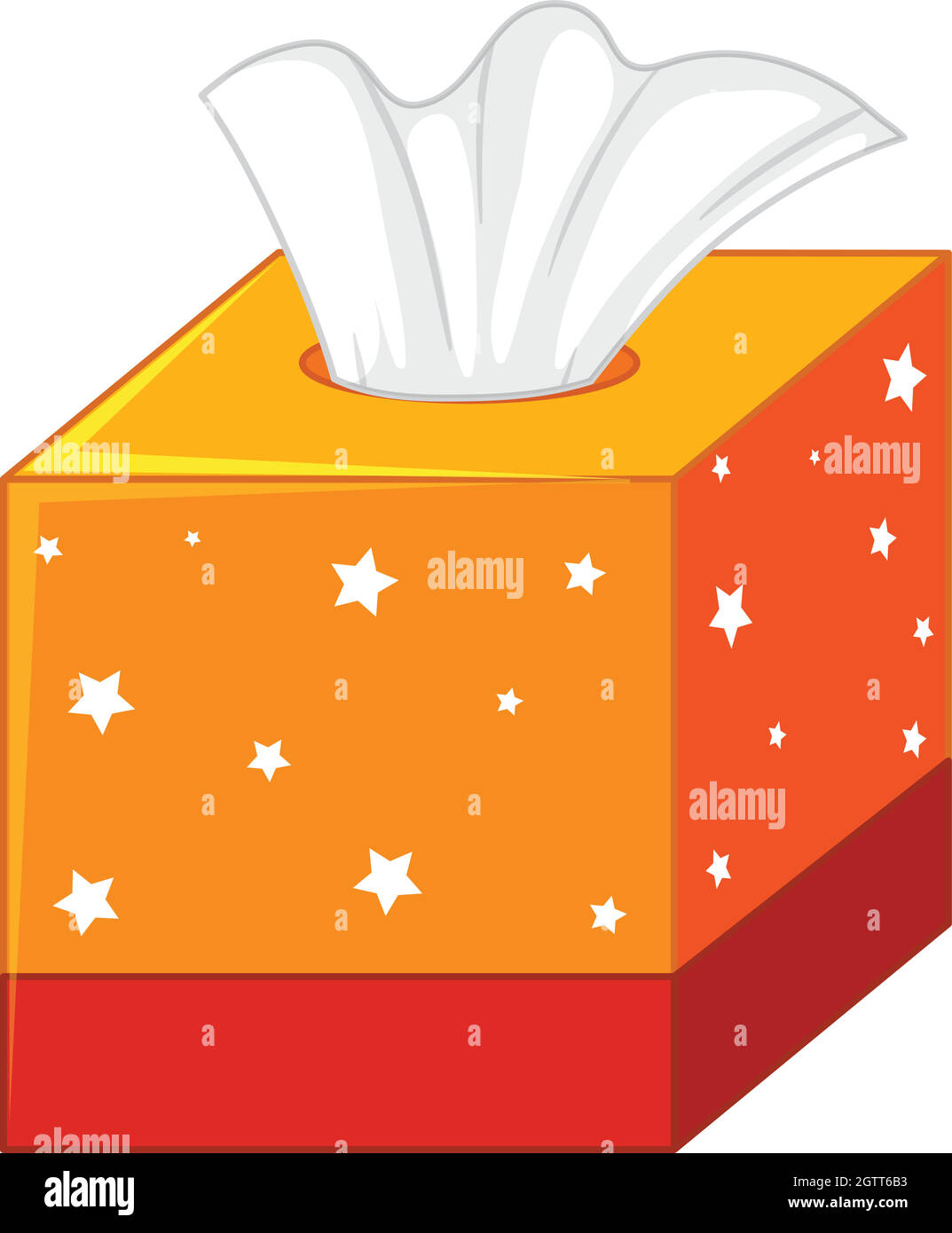 Tissue box with tissues isolated Stock Vector