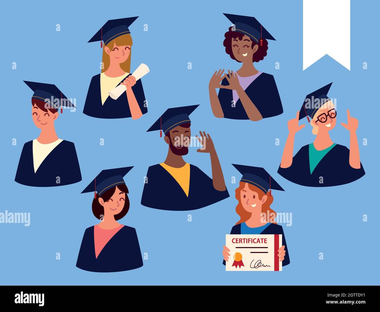 Graduated Person Vector set of graduate people Stock Vector Image & Art - Alamy