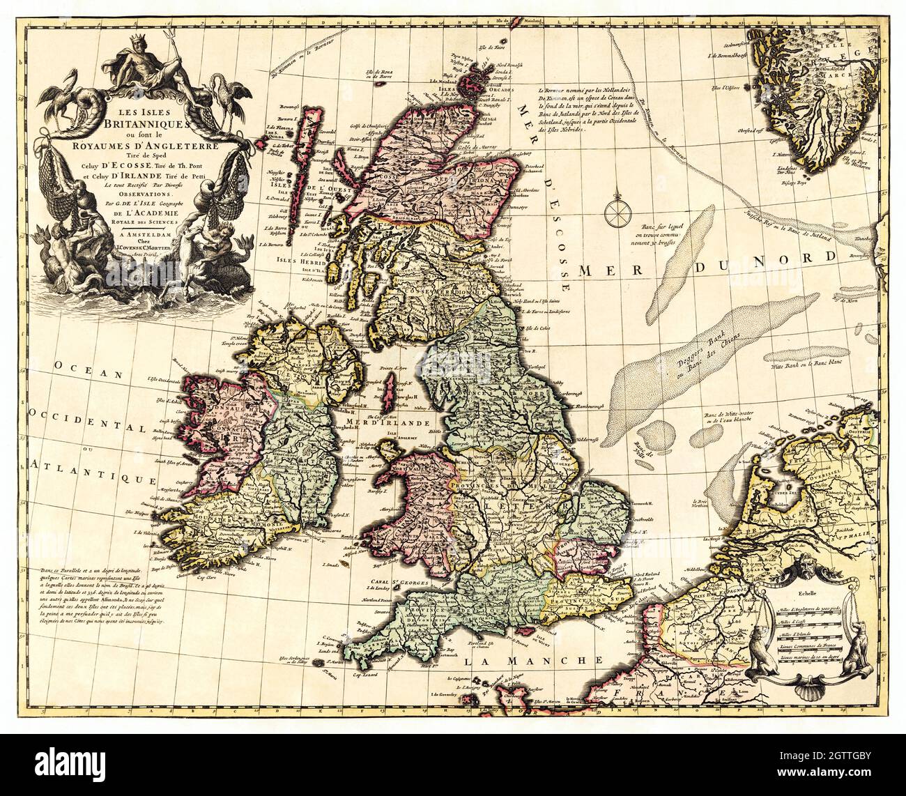 古地図】古代イギリス（北シート）1066年以前イギリス地図GREAT