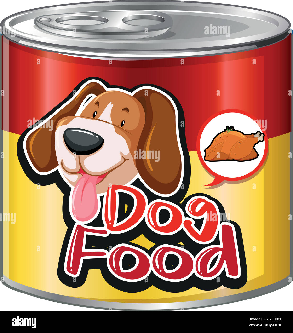 Dog food in aluminum can Stock Vector Image & Art Alamy