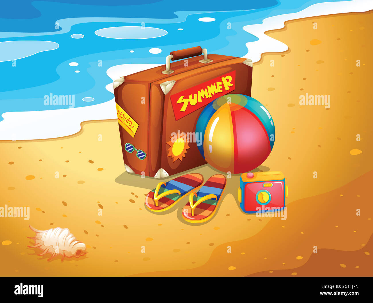 A summer escapade at the beach Stock Vector Image & Art - Alamy