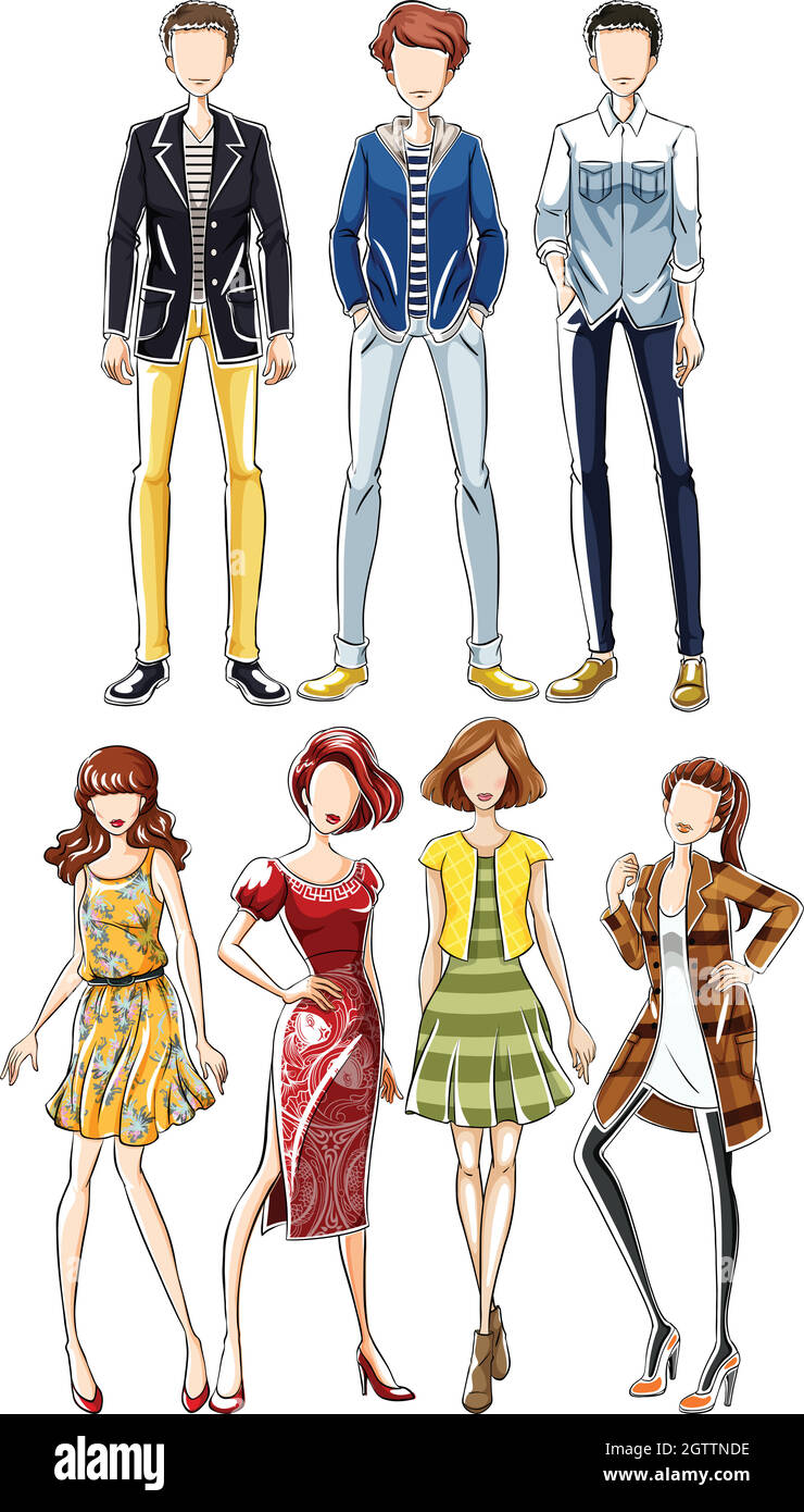 Stylish model fashion shirt woman Stock Vector Images - Alamy
