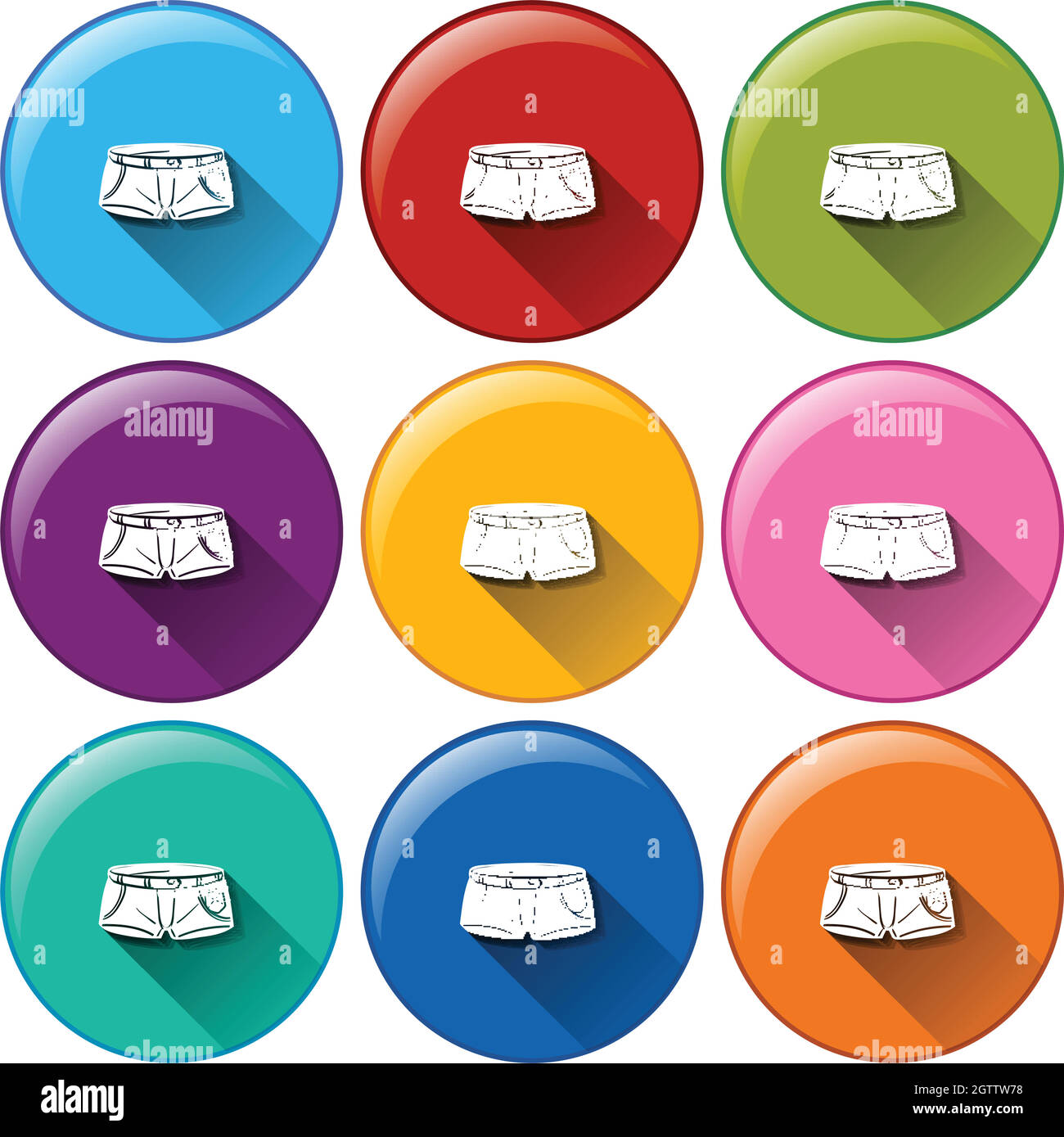 Clothing icons Stock Vector