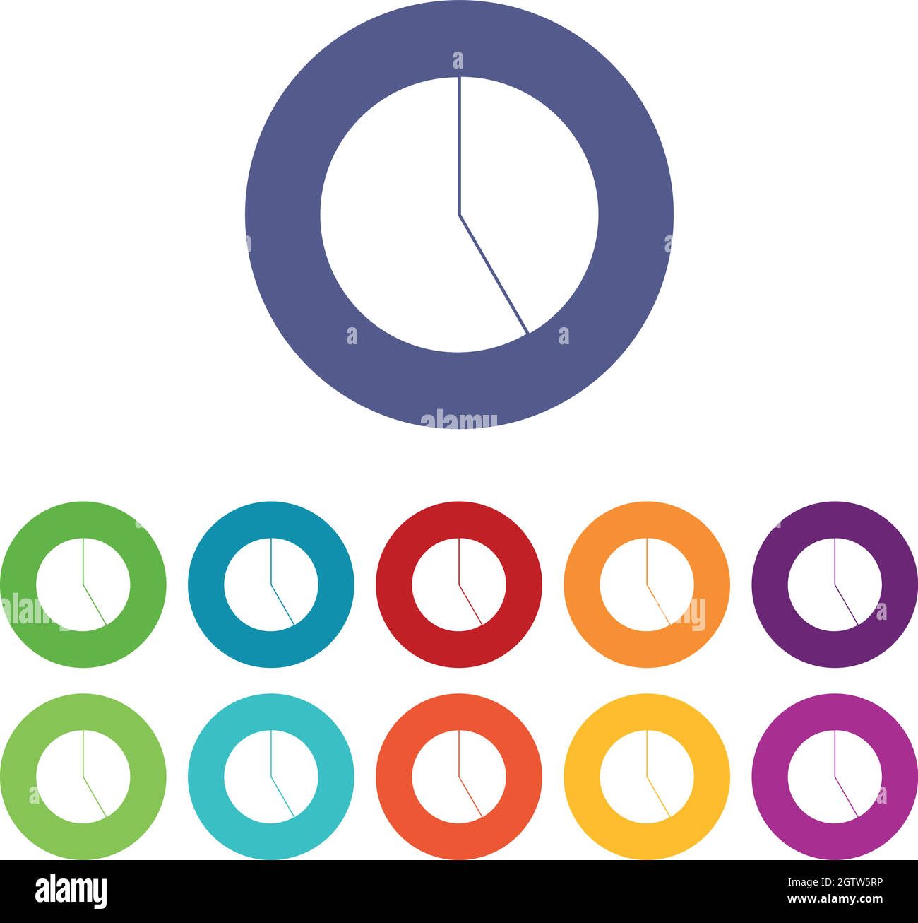 Abstract pie chart for business set icons Stock Vector Image & Art - Alamy