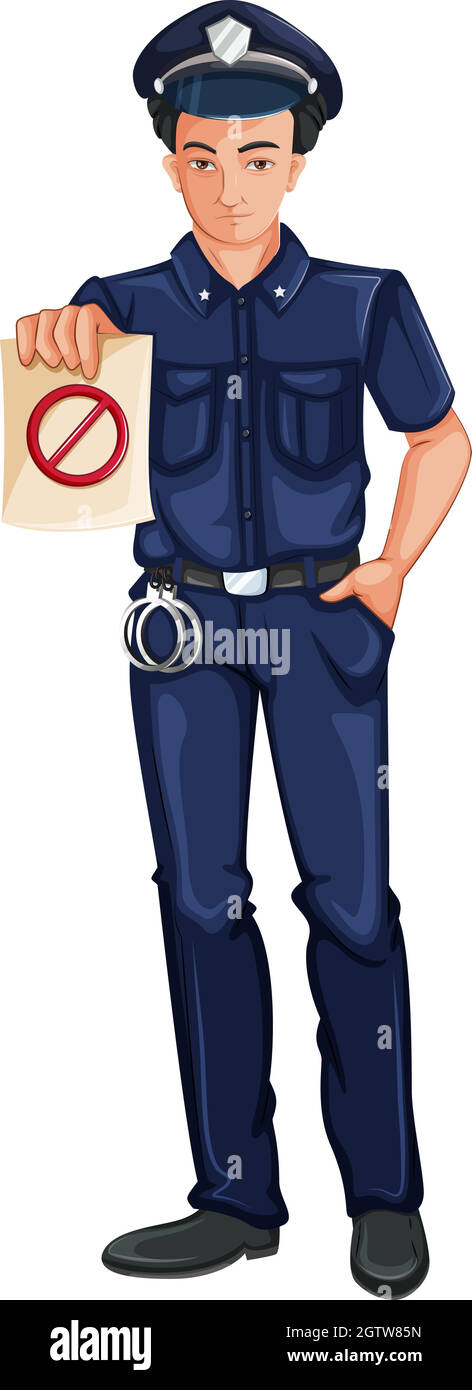 A police officer Stock Vector