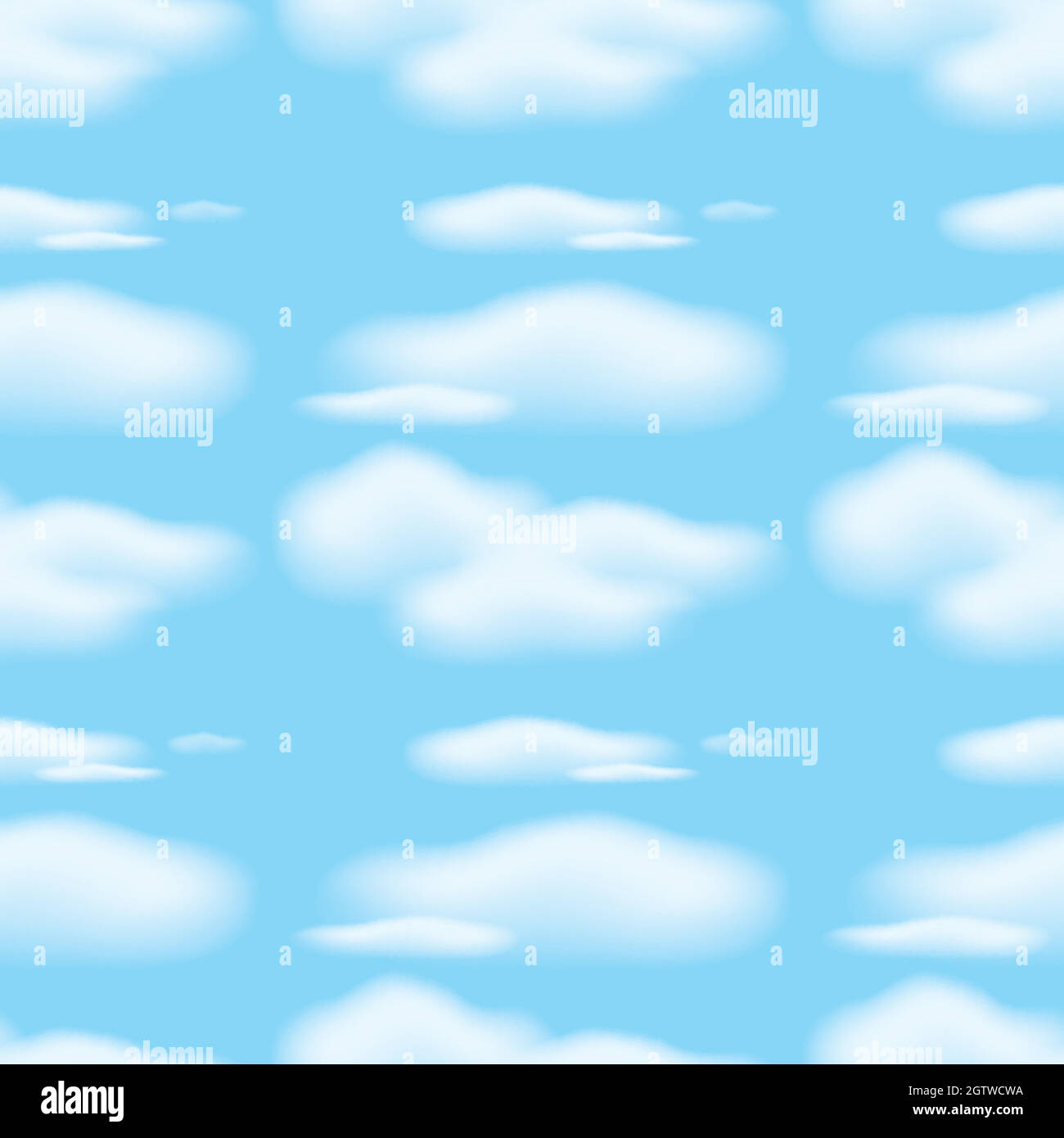 Seamless background with clouds in blue sky Stock Vector