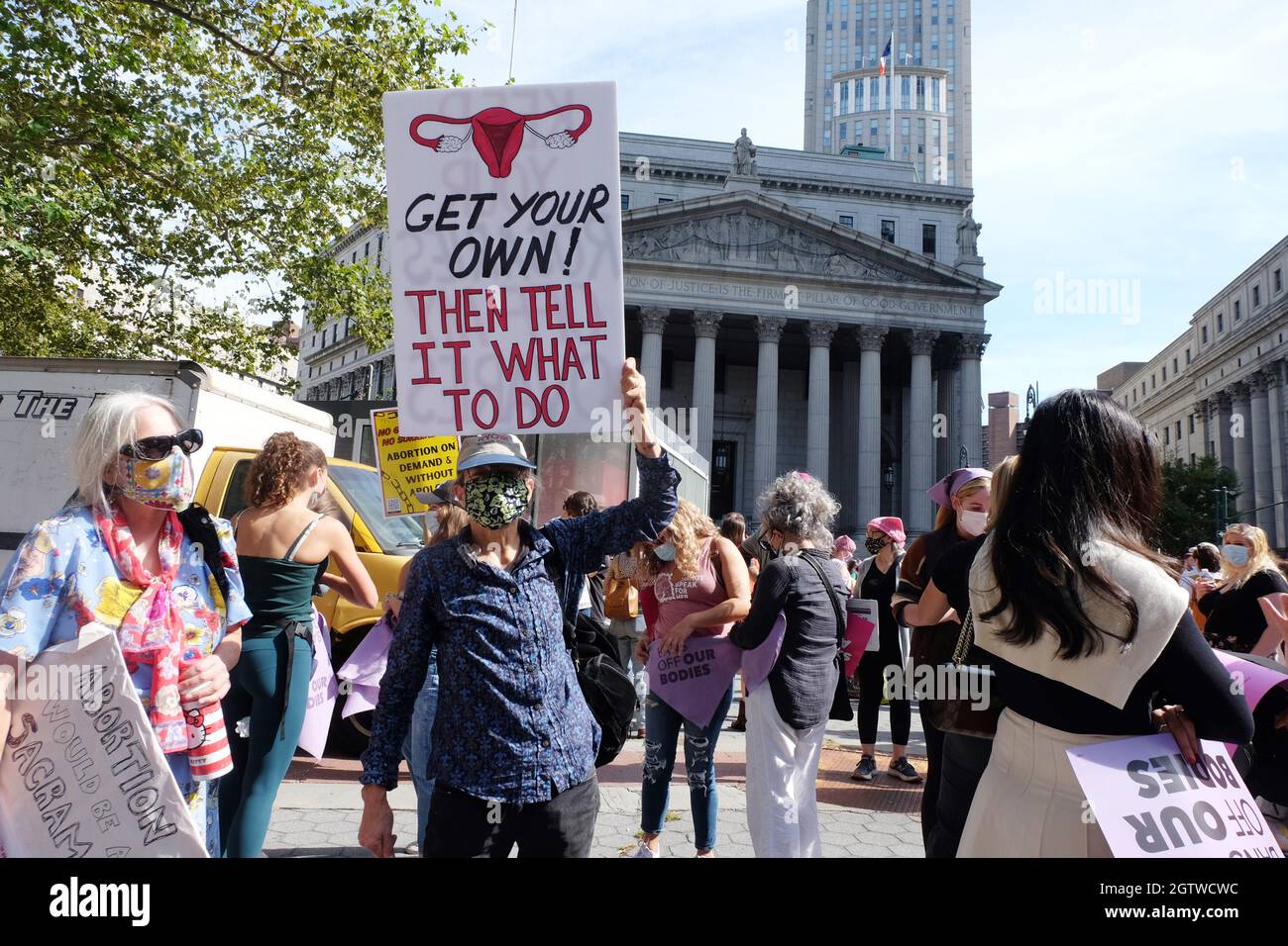 Reproductive Rights March in NYC Oct. 2, 2021 Stock Photo - Alamy