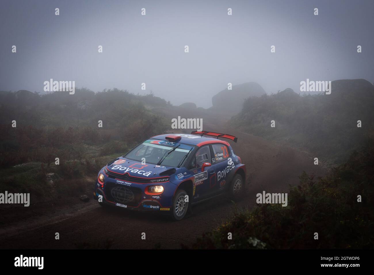 23 VILLANUEVA Alexander (ESP), FERRERO Victor (ESP), CITROEN C3 RALLY2, action during the 2021 FIA ERC Rallye Serras de Fafe e Felgueiras, 6th round of the 2021 FIA European Rally Championship, from October 1 to 3, 2021 in Fafe, Portugal - Photo: Jorge Cunha/DPPI/LiveMedia Stock Photo