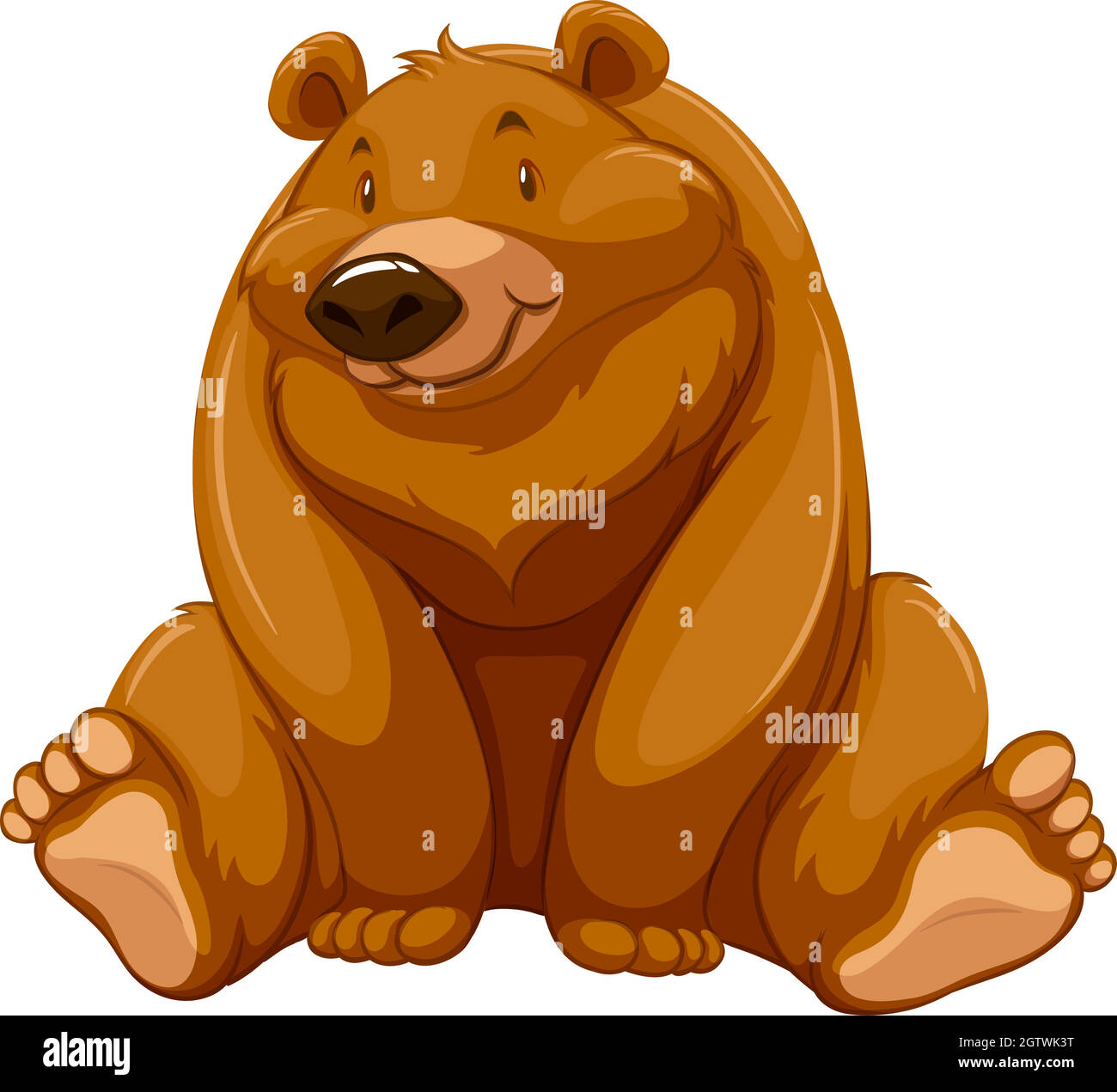 Fat brown bear Stock Vector