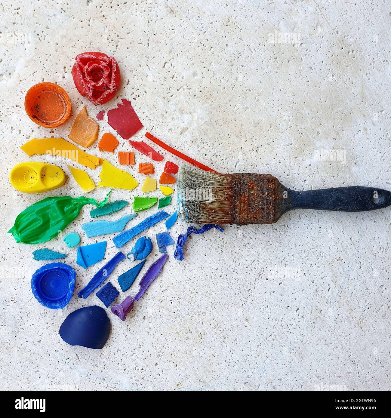 Painting Rainbows Stock Photo