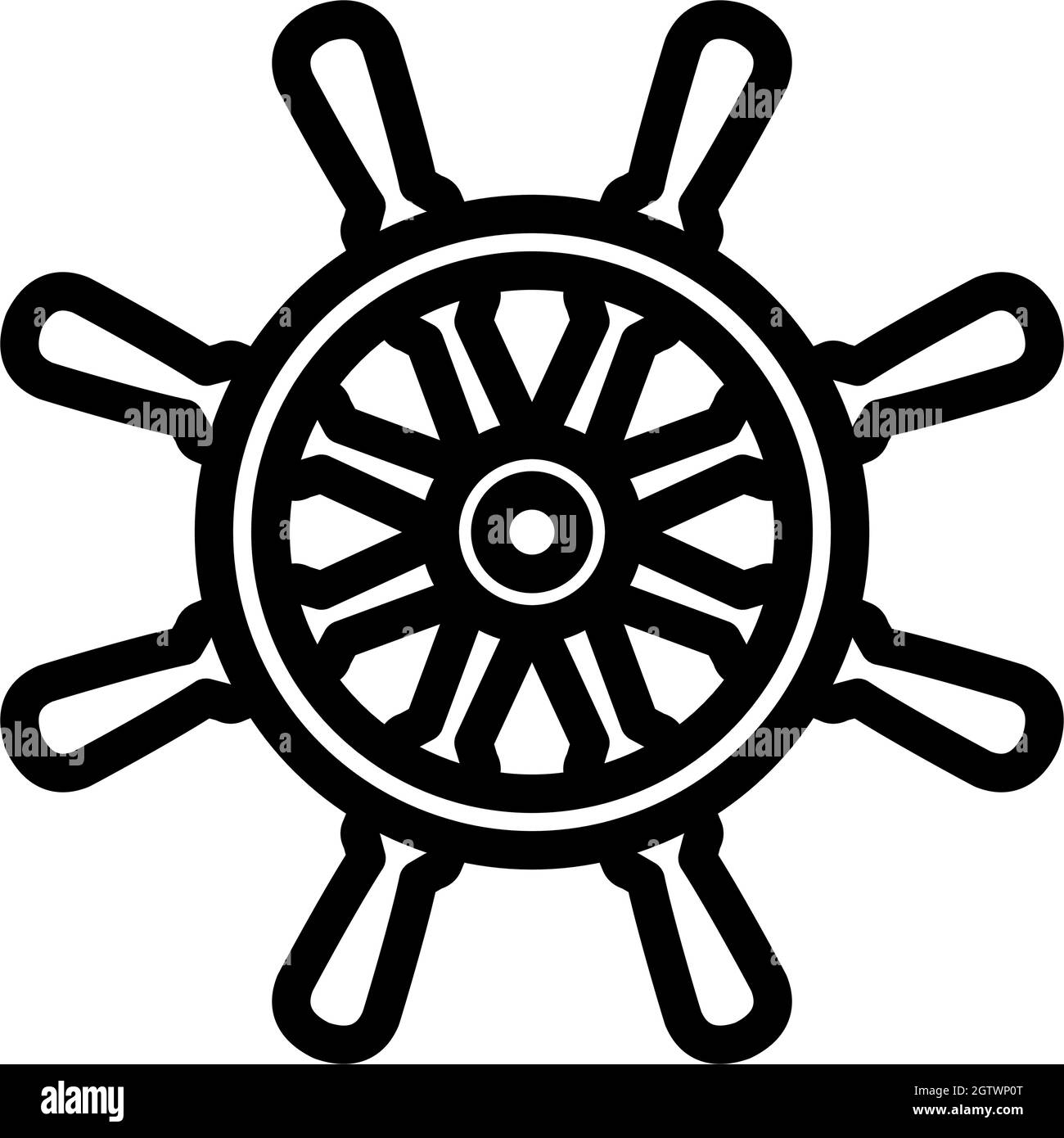 Icon Of Steering Wheel Stock Vector