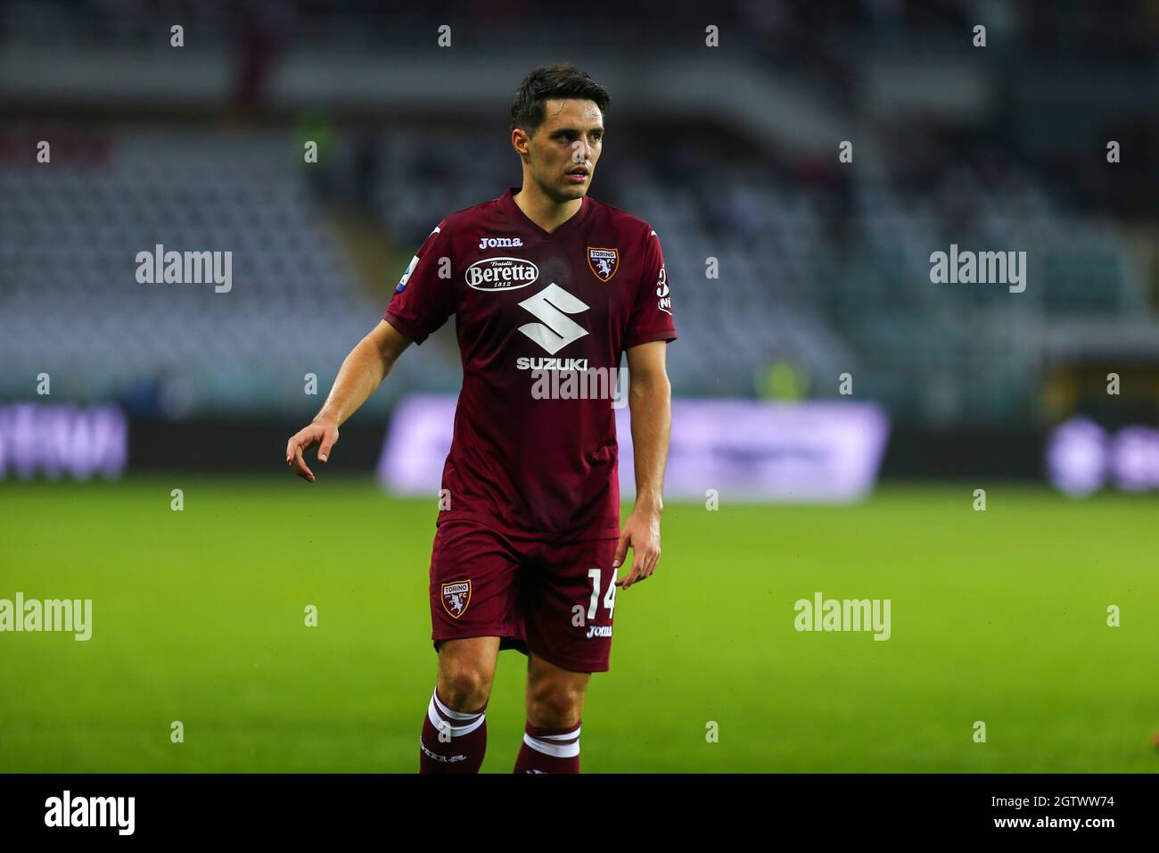 TURIN, ITALY. 02 OCTOBER 2021. Josip Brekalo of Torino FC during the Serie A match between Torino FC and Juventus FC on 23 September 2021 at Olympic Grande Torino Stadium. Credit: Massimiliano Ferraro/Medialys Images/Alamy Live News Stock Photo