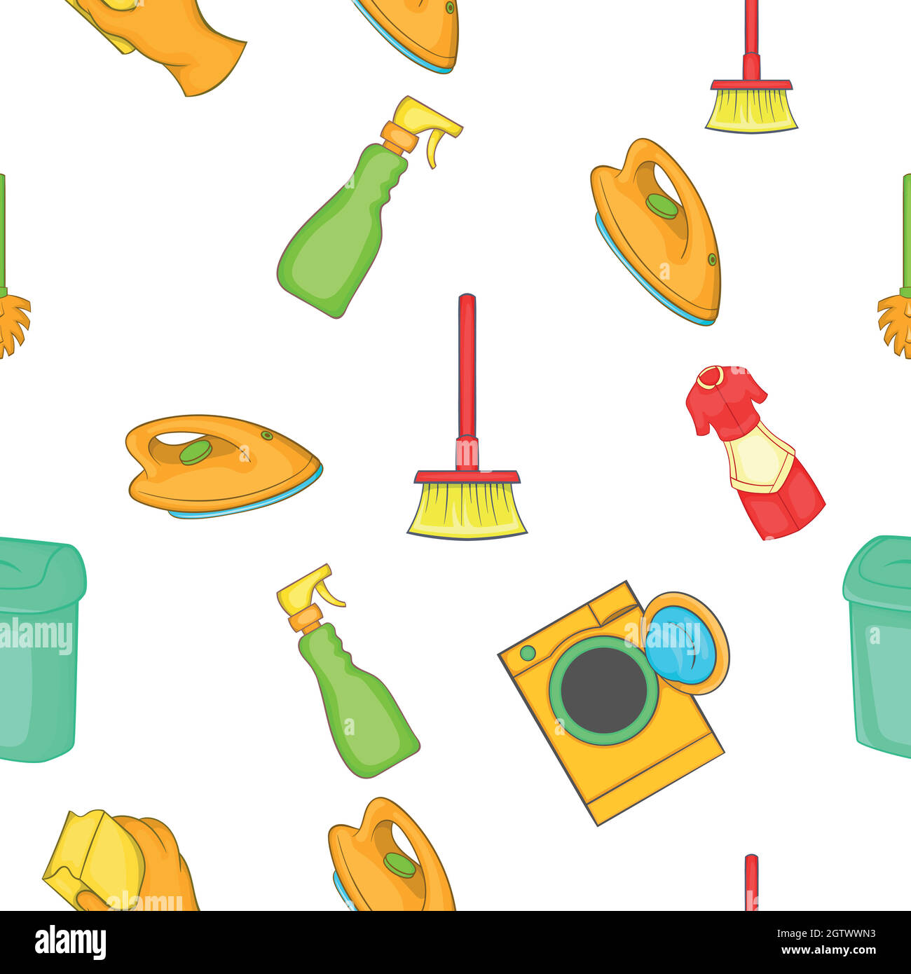 Cleansing pattern, cartoon style Stock Vector