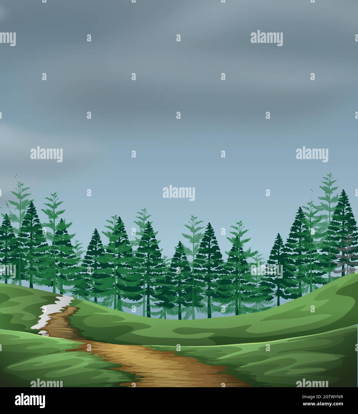 A nature green landscape Stock Vector Image & Art - Alamy