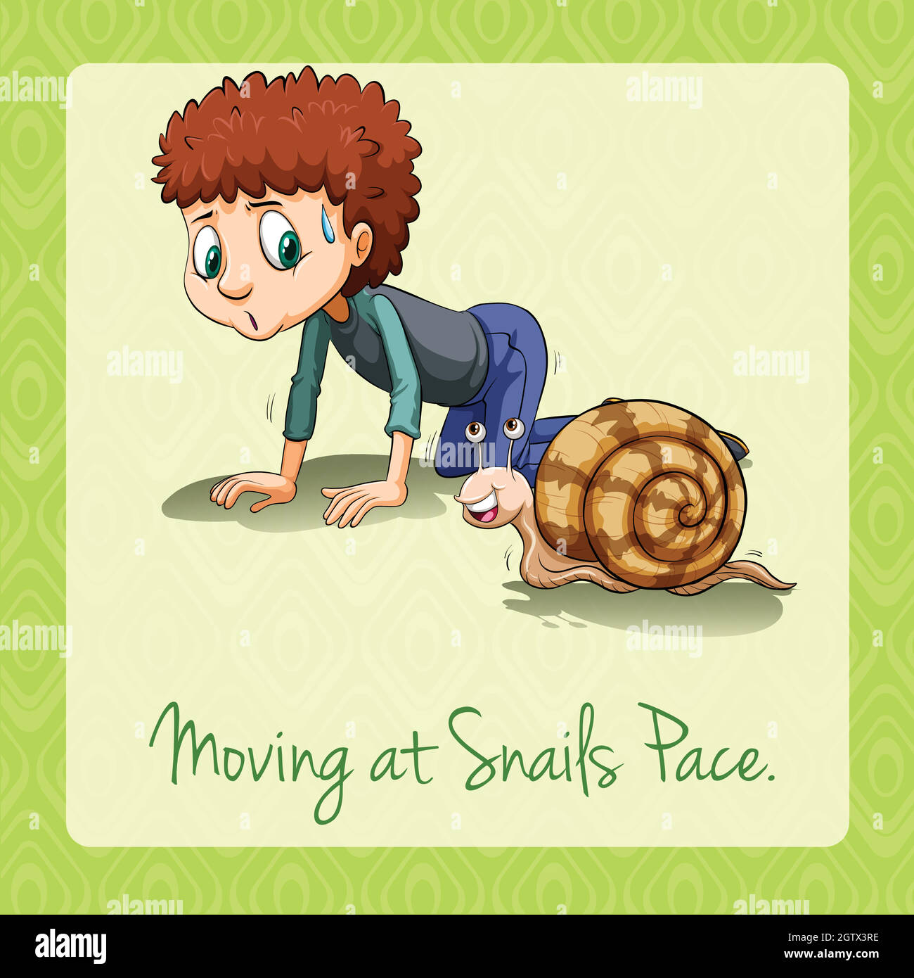 Moving at snails pace Stock Vector