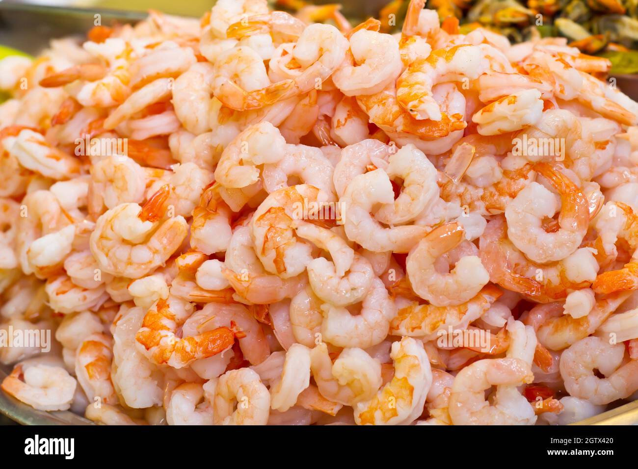 King Prawns Cooked Stock Photo Alamy