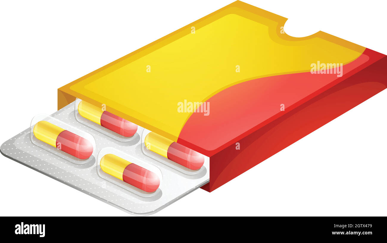 A pack of capsules Stock Vector