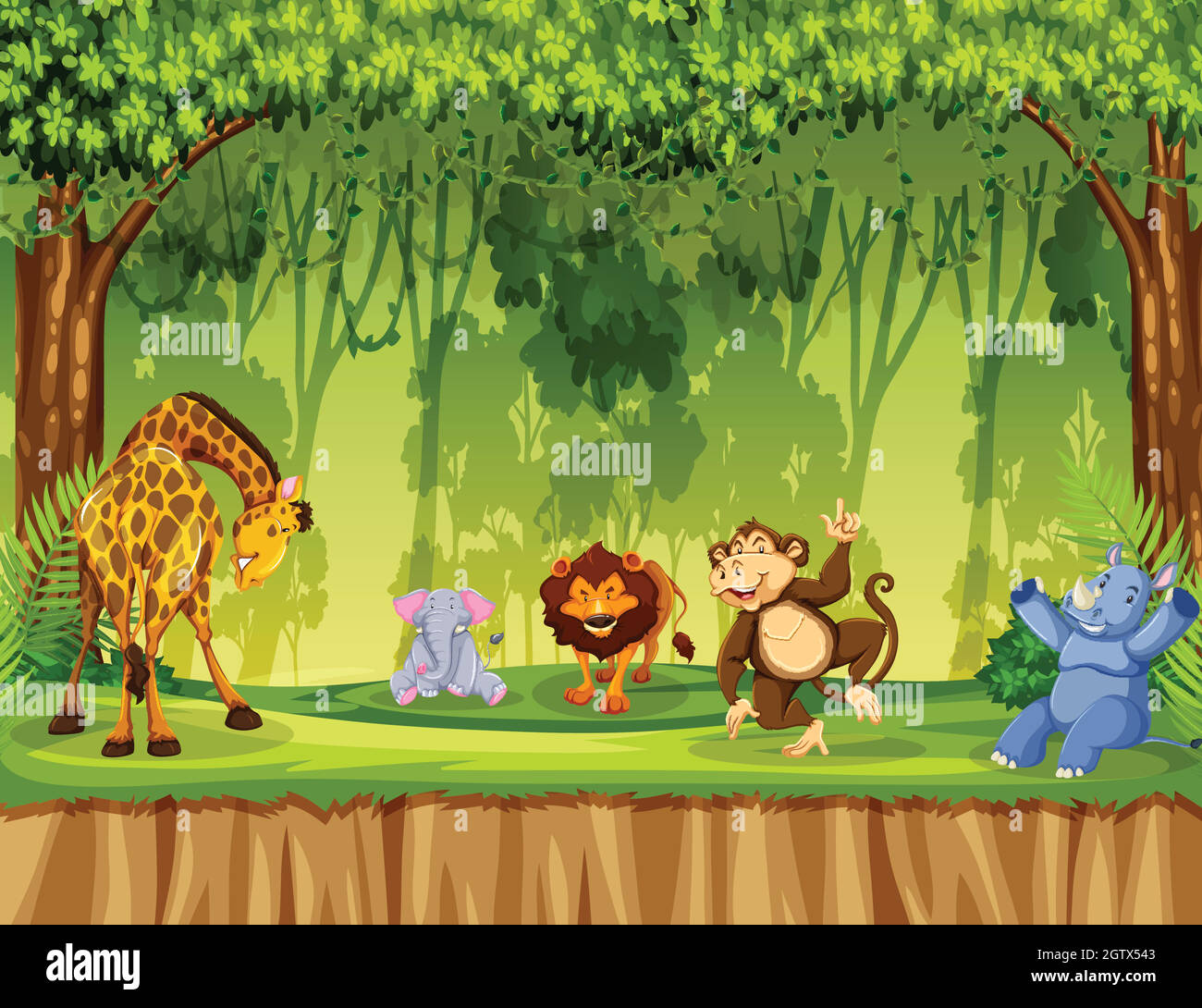 Wild animal in the jungle Stock Vector Image & Art - Alamy Wild animal in the jungle Stock Vector Image & Art - Alamy