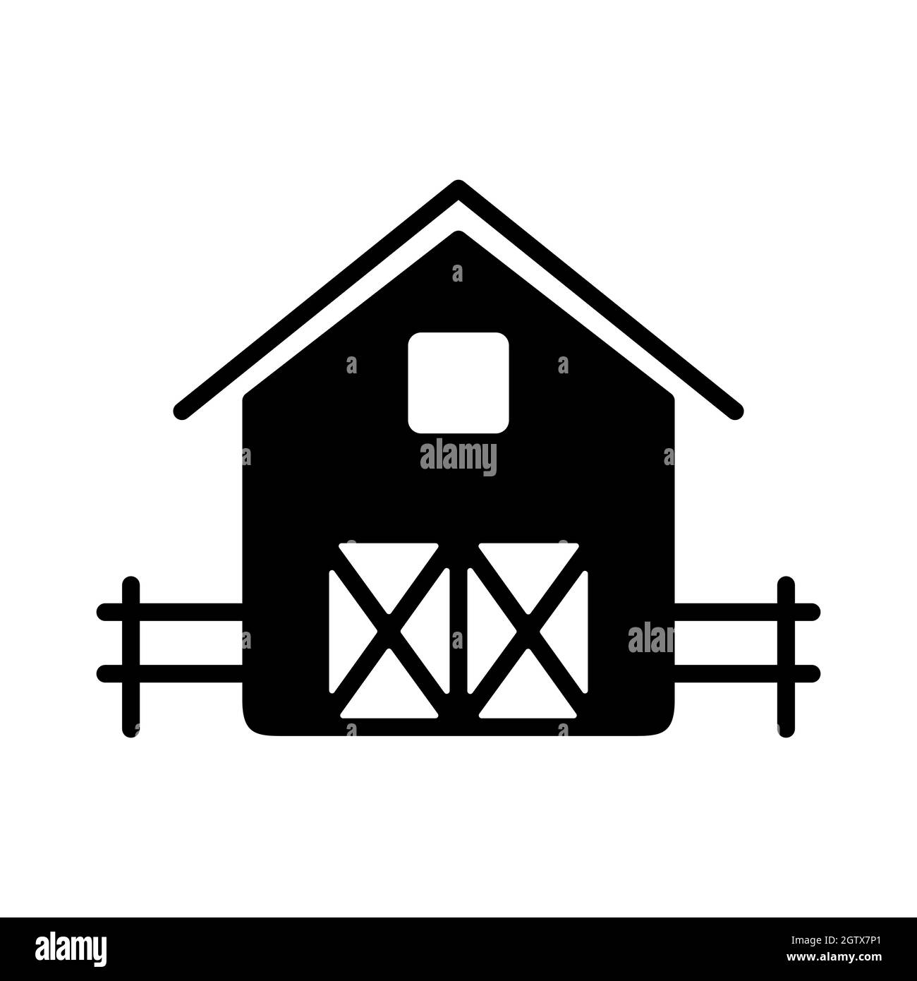 Farm barn vector glyph icon. Farm animal sign Stock Vector Image & Art Alamy
