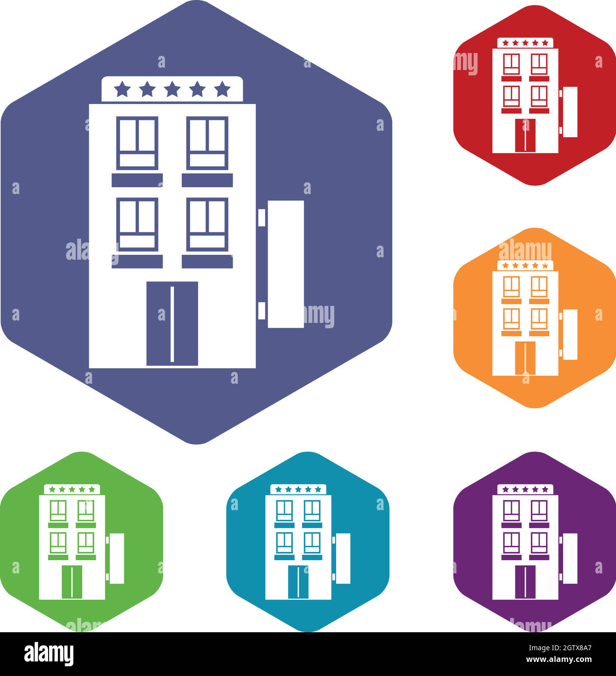 Five star hotel icons set Stock Vector Image & Art - Alamy