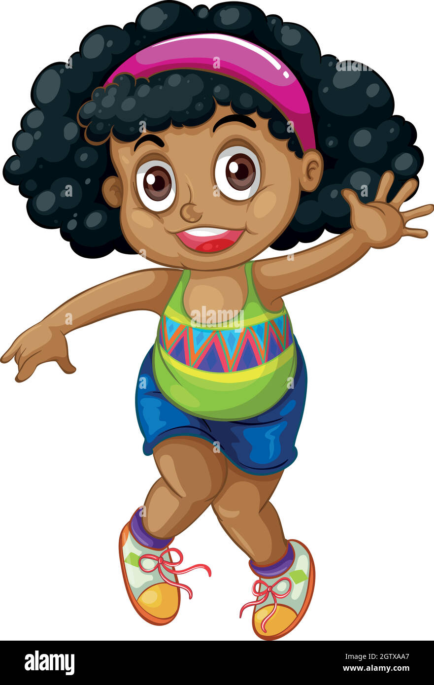 An african girl character Stock Vector