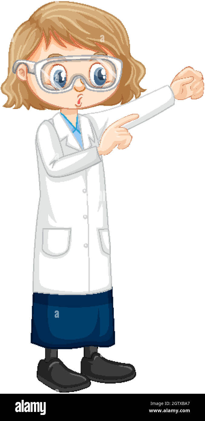 Young researcher wearing lab coat Stock Vector Images Alamy