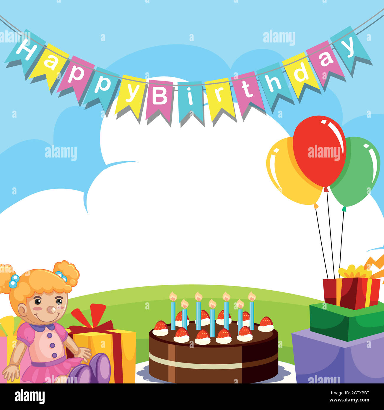 Happy birthday card template Stock Vector Image & Art - Alamy