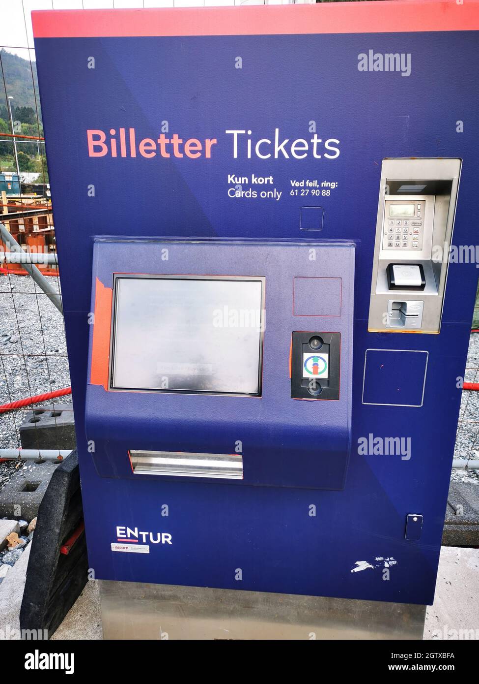 ARNA, NORWAY - Sep 09, 2021: A ticket machine for train trips in Norway  Stock Photo - Alamy