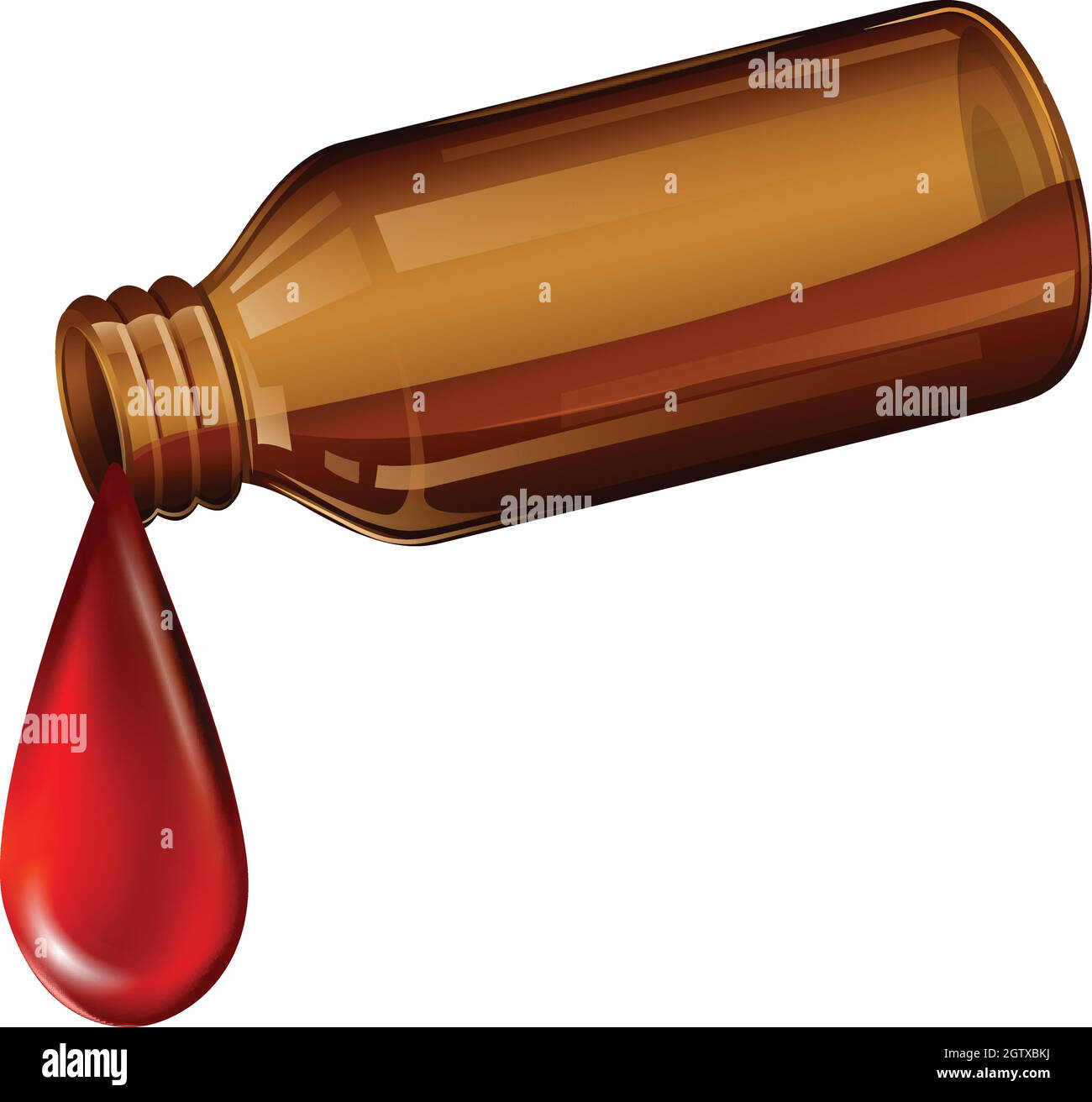 A light brown medicine bottle Stock Vector