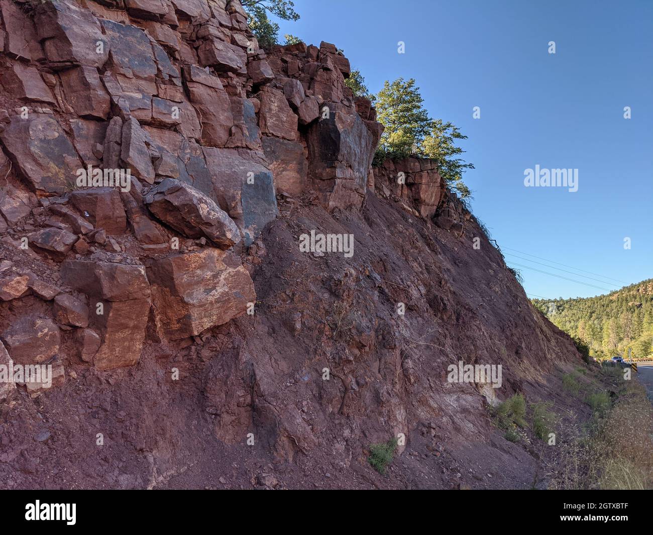 Low Angle View Of Rock Formations Against Sky Stock Photo