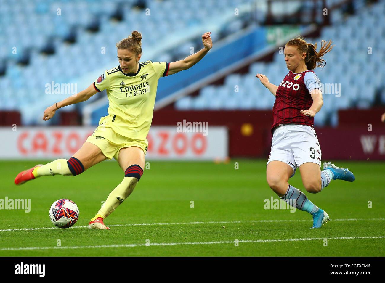 Birmingham Uk 02nd Oct 21 Vivianne Miedema 11 Arsenal Takes A Kick Towards Goal During The Fa Womens Super League 1 Game Between Aston Villa And Arsenal At Villa Park In Birmingham