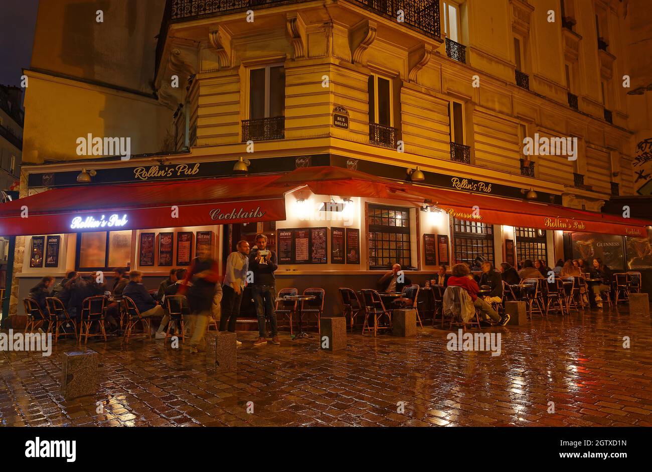 The French traditional restaurant Rollin's pub located in Latin quarter ...