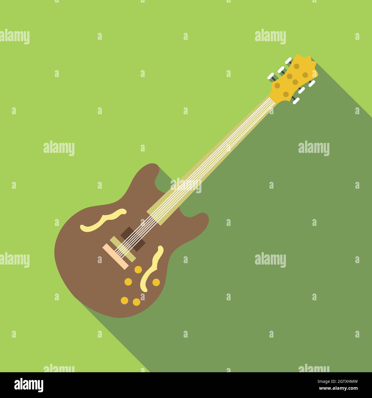 Electric guitar icon, flat style Stock Vector Image & Art Alamy